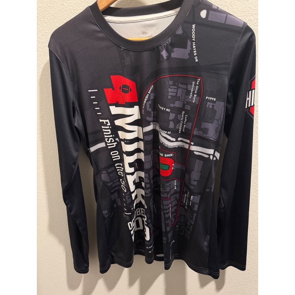 Ohio State 4 Miler 2019 Finish on the 50 Long Sleeve Performance Shirt Black M